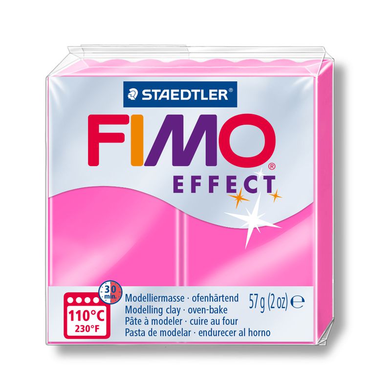 Pâte Fimo Effet Néon Fuschia 57g