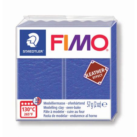 Pâte Fimo Effet Cuir Indigo 309 57g