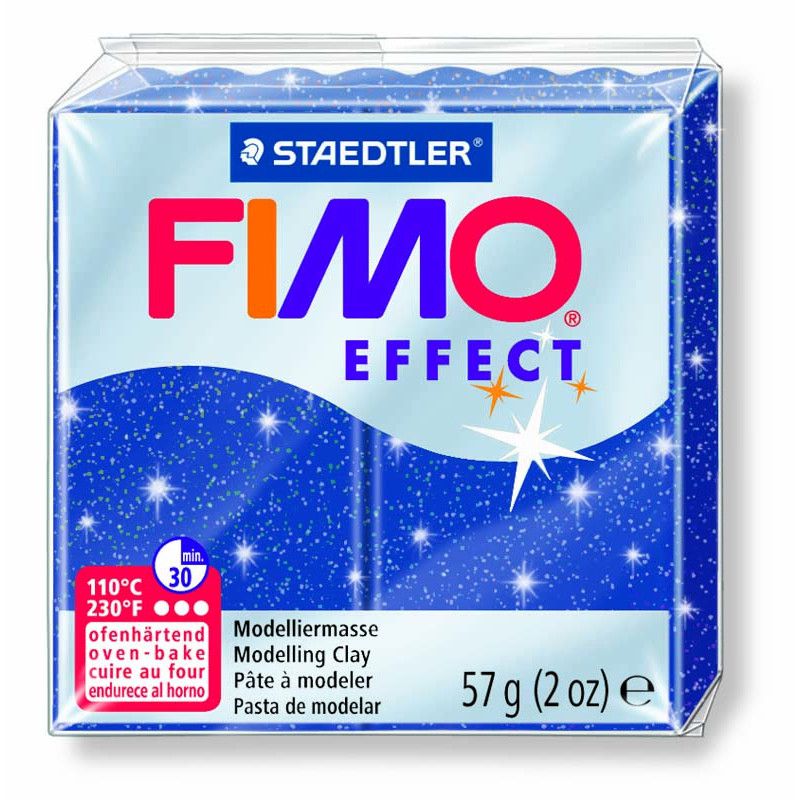 Pâte Fimo Effect Pailletée Bleu 302 57g