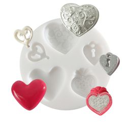 Mini moule silicone Coeurs Graine créative