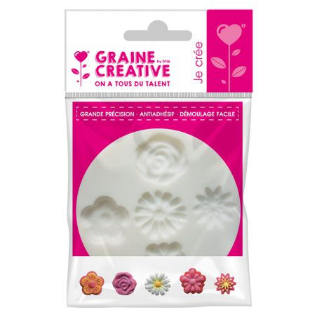 Mini moule silicone Fleurs Graine créative