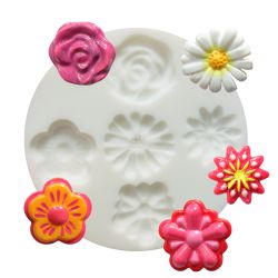 Mini moule silicone Fleurs Graine créative