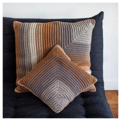 Kit Coussin au Crochet Evora Caramel Taupe