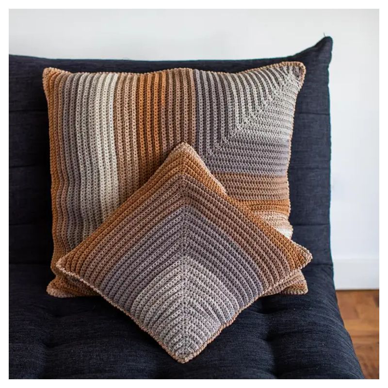 Kit Coussin au Crochet Evora Caramel Taupe