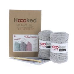 Kit Coussin au Crochet RibbonXL « Silver Grey »