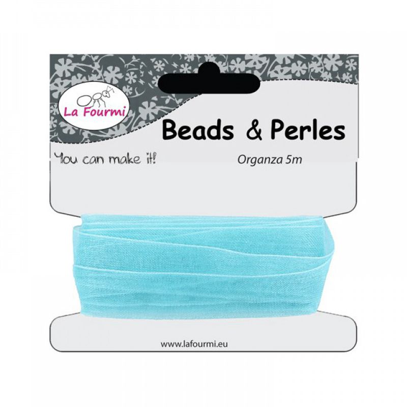 Ruban Organza 12mmx5m Turquoise