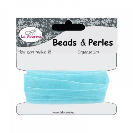 Ruban Organza 12mmx5m Turquoise