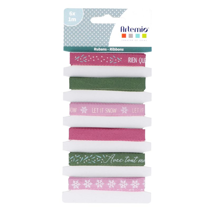 Rubans textes imprimés Isatis 6x1m Artémio