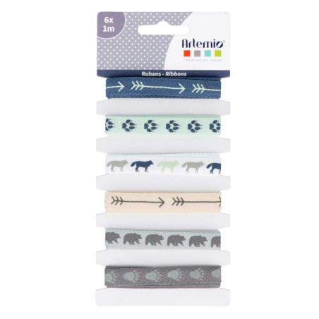 Rubans motifs imprimés Woodland 6x1m Artémio