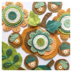 Kit Feutrine Guirlande D'Automne Folk Art