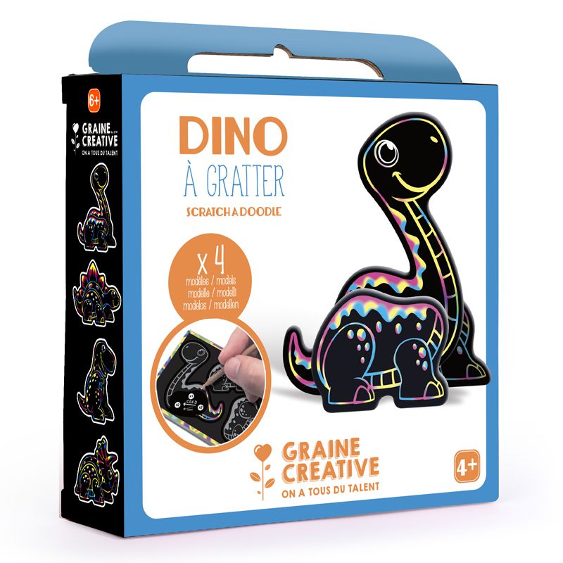 Kit Cartes à Gratter 3D Dino - Graine Créative