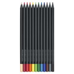 12 Crayons de Couleur Black Edition - Faber-Castell