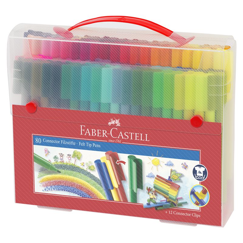 Mallette 80 Feutres Connector Faber-Castell