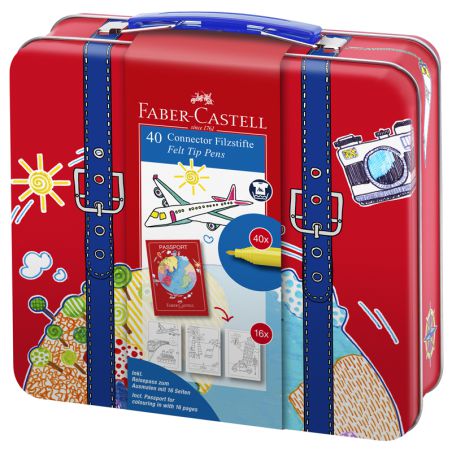 Valise 40 Feutres Connector + Livret - Faber-Castell