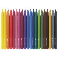 20 Feutres GRIP Colour pochette Faber Castell