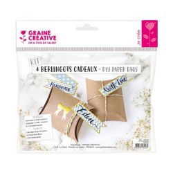 4 Berlingots Cadeaux Kraft et Or Graine Créative