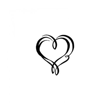 Tampon en bois "Coeur stylisé" Artémio