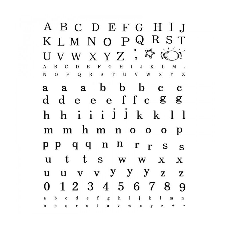 Tampon transparent Alphabet Artémio