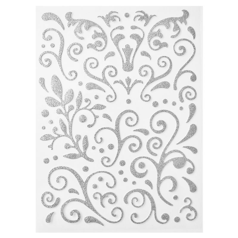 Arabesques paillettes argent adhésives Graine créative