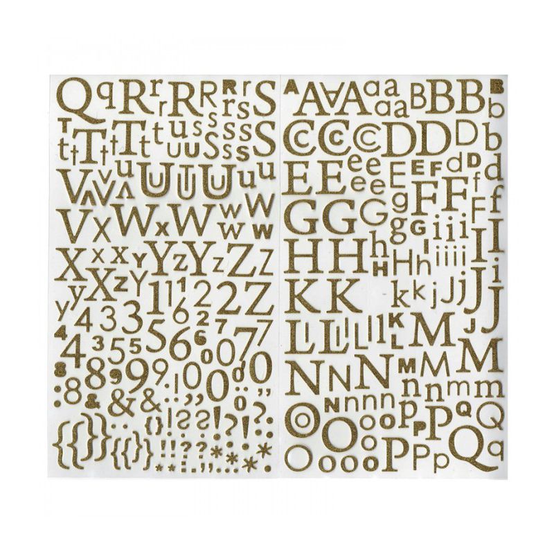 Stickers Alphabet or pailleté Artémio