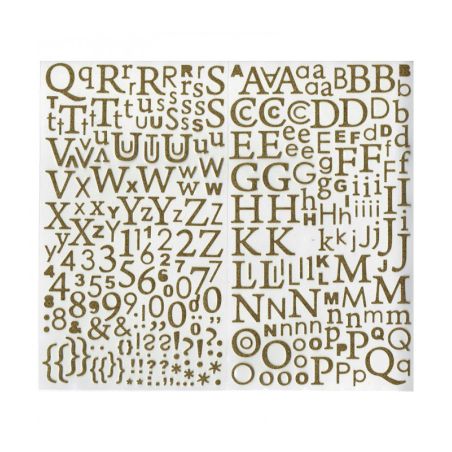 Stickers Alphabet or pailleté Artémio