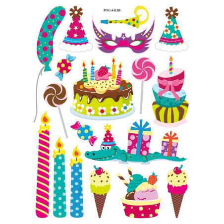 Stickers Gel 3d - Anniversaire - Graine créative