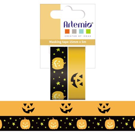 2 Masking Tape Halloween Citrouilles Artémio
