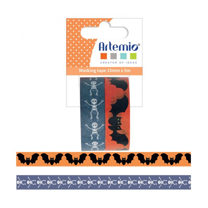 2 masking tape Chauve-souris squelette Arémio