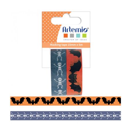 2 masking tape Chauve-souris squelette Arémio