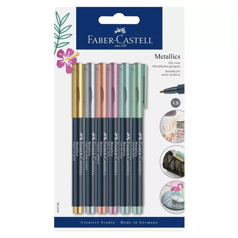 6 Marqueurs métallique Faber-Castell