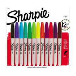 12 Marqueurs Permanents Sharpie