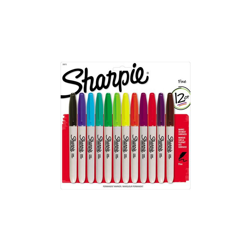 12 Marqueurs Permanents Sharpie