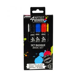 Set 5 marqueurs 4Artist Marker Basique 4mm Pébéo