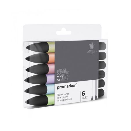 6 feutres Promarkers Tons Pastels