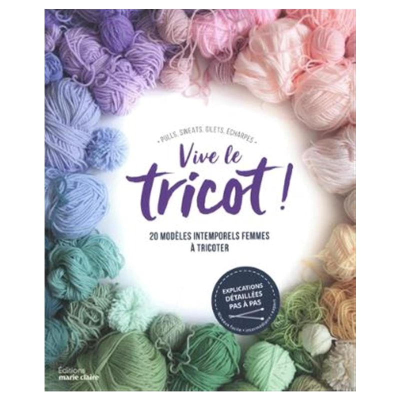 Livre - Vive Le Tricot - 20 Modèles Intemporels Femme à Tricoter