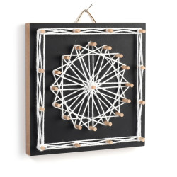 🖼️ Tableau String Art Rosace 11x11 cm – Kit DIY Graine Créative