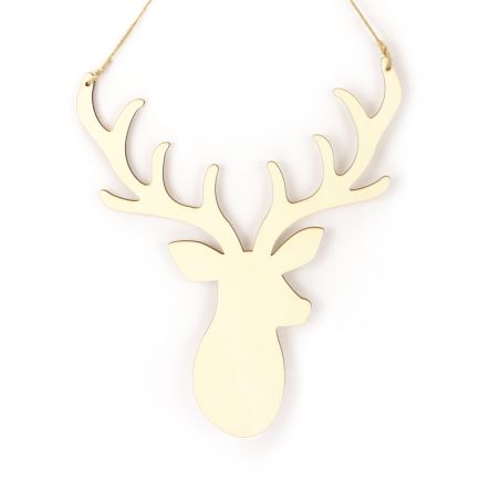 Suspension Tête de Renne en bois Graine Créative - 25x30x0.4cm