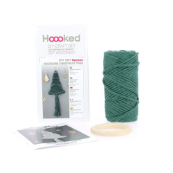 Kit Macramé Porte-Manteau Arbre de Noël Vert – DIY Festif