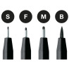 4 feutres Pitt Artist Pen Noir Faber-Castell