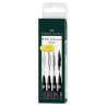 4 feutres Pitt Artist Pen Noir Faber-Castell