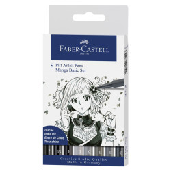 8 feutres Pitt Artist Pen Manga Faber-Castell