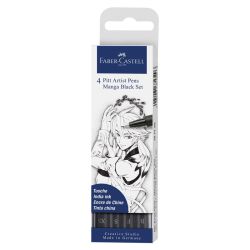 4 feutres Pitt Artist Pen Mangaka Faber-Castell
