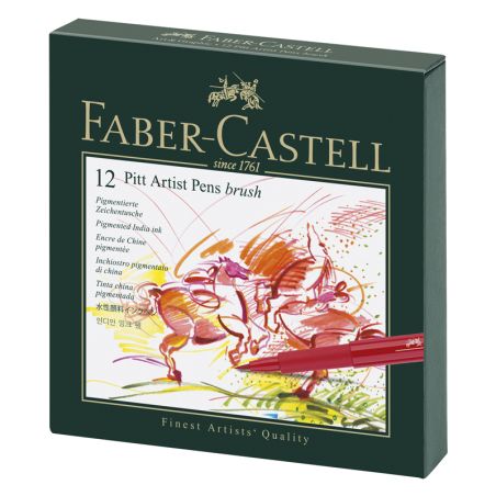 Box 12 Feutres Pitt Artist pen studio Faber Castell