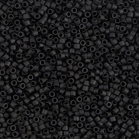 Perles Miyuki Delica 11/0 Noir Mat – 4g – Ø 2,1 mm