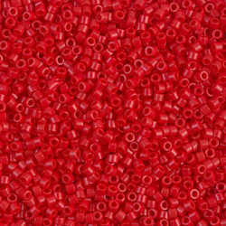 Perles Miyuki Delica 11/0 Rouge Opaque – 4g – Ø 2,1 mm