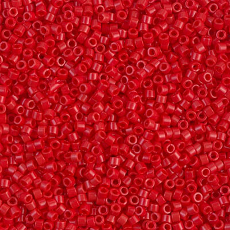 Perles Miyuki Delica 11/0 Rouge Opaque – 4g – Ø 2,1 mm