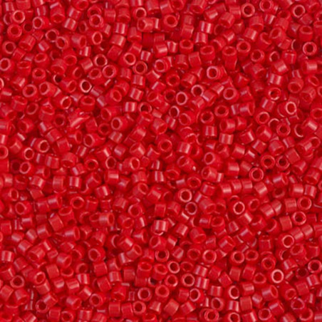 Perles Miyuki Delica 11/0 Rouge Opaque – 4g – Ø 2,1 mm