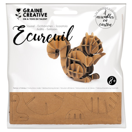 Maquette Écureuil en carton - Graine Créative - DIY enfant dès 6 ans