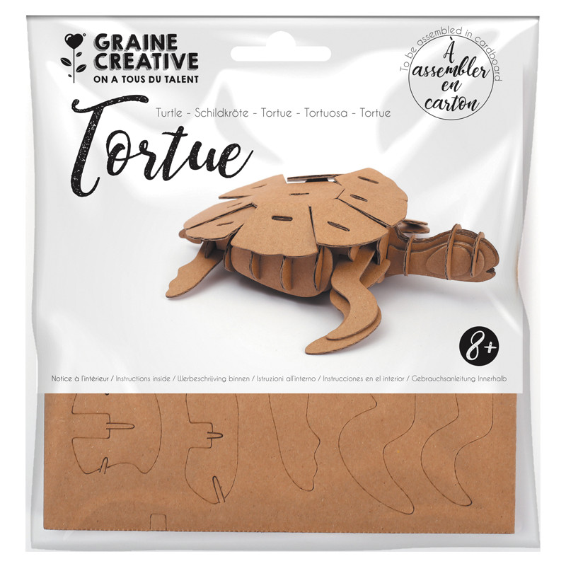 Maquette en carton Tortue - Graine Créative - Activité DIY dès 6 ans