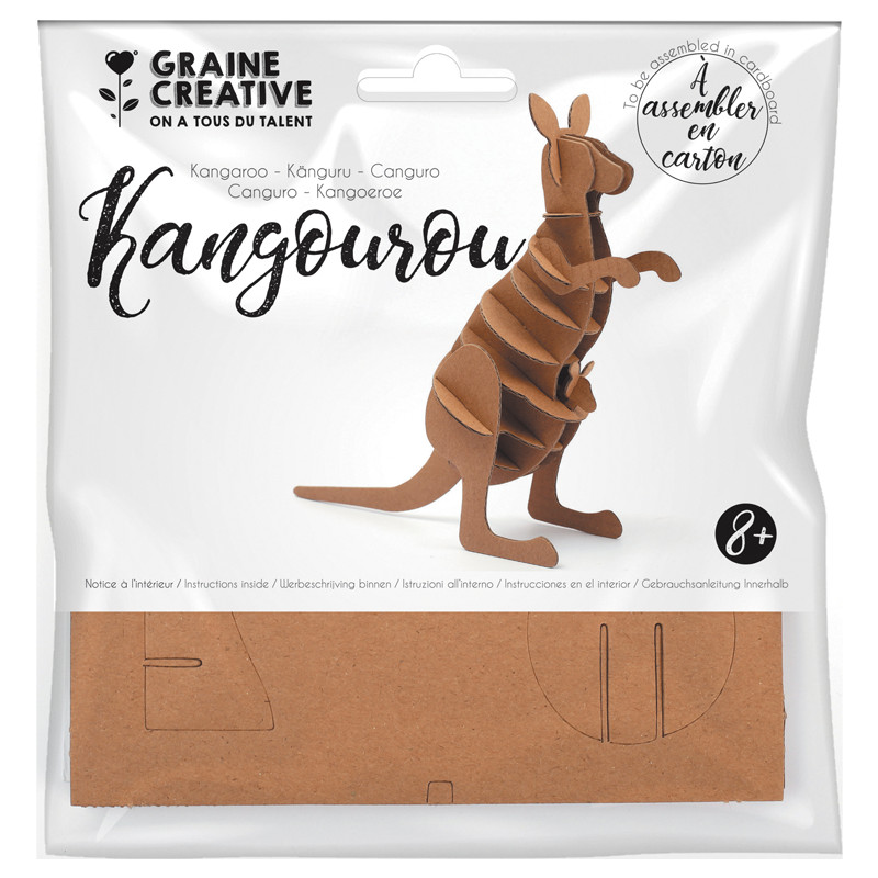 Maquette Kangourou en carton - Graine Créative - DIY dès 6 ans